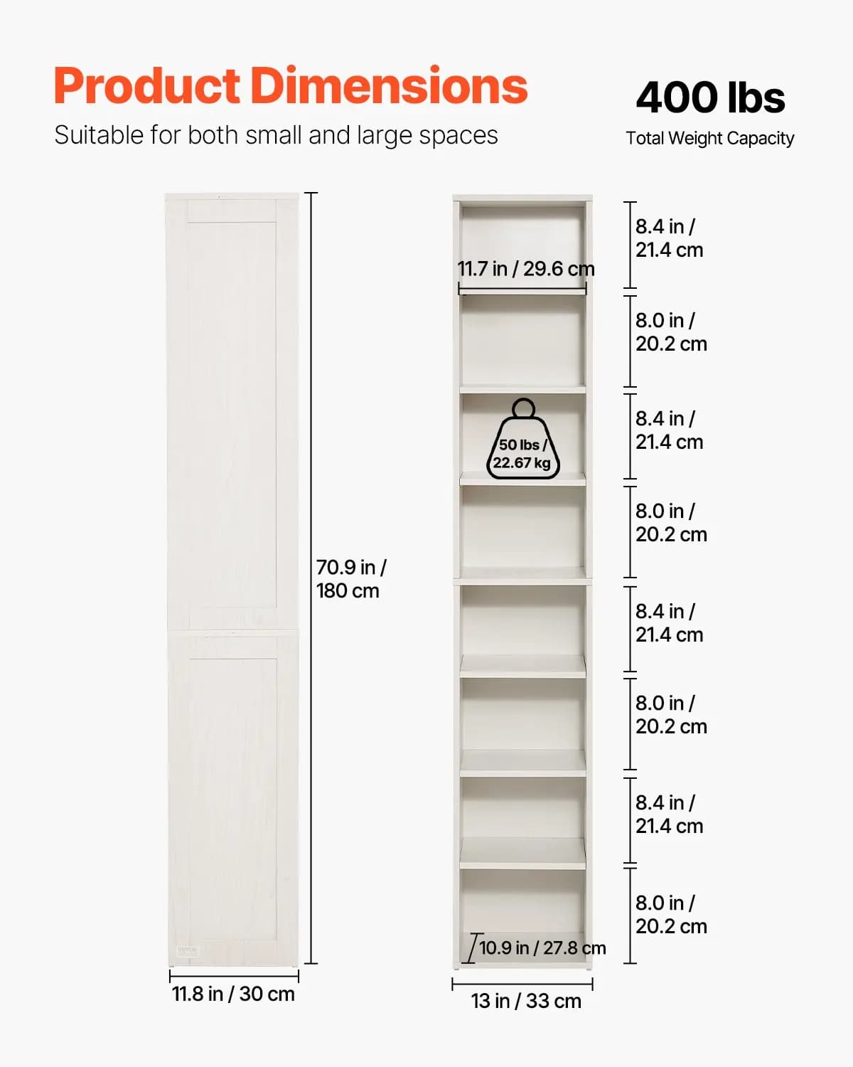 5 Tiers Wide Bookshelf, 68 In Wooden Open Bookcase With Display Storage Organizer Shelf, Freestanding Tall Display Floor Bookcase Bookshelf For Library, Bedroom, Living Room, Office, White