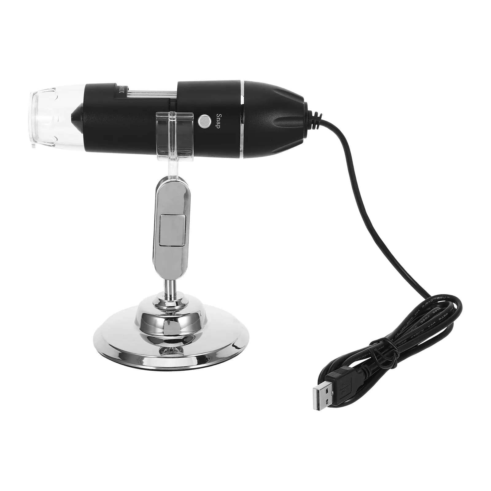 Microscopio USB Portatile ad Alta Definizione, Lente d'Ingrandimento Elettronica Nera per Esperimenti Domestici, Riparazione Telefoni, Foto di Oggetti Piccoli