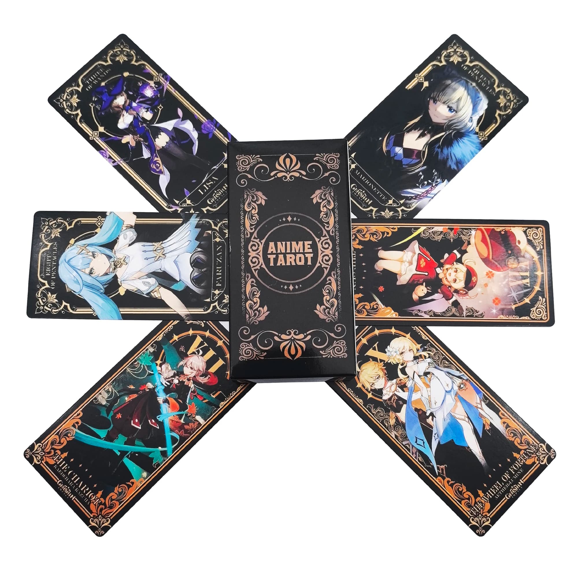 Anime Tarocchi 78 pezzi Gioco di carte da gioco 10.3 * 6 cm Inglese Fortune Telling Vision Giochi da tavolo regalo