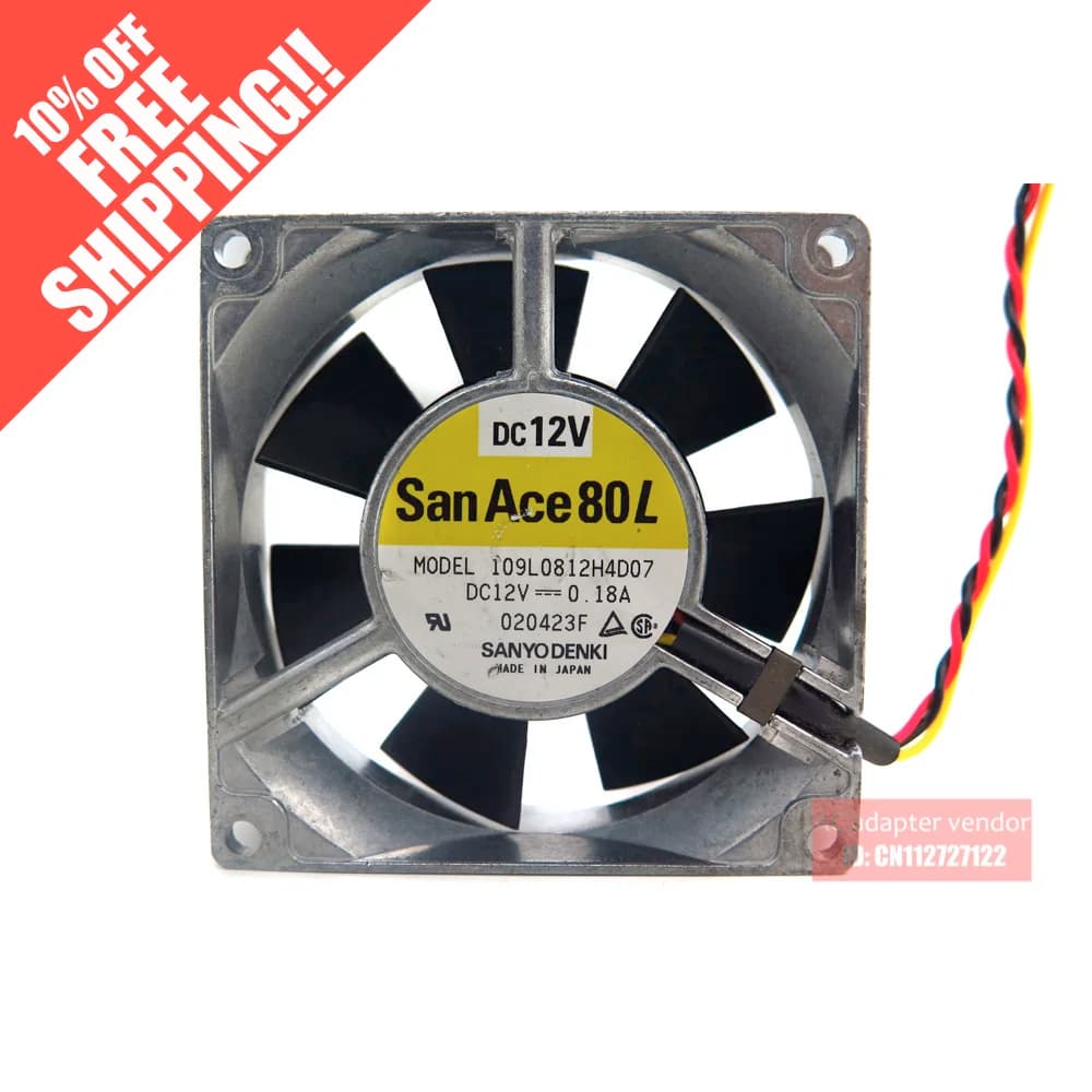 109L0812S403 DC12V 0.26A FOR SANYO DENKI SAN ACE 80*80*25 Cooling fan with aluminium frame