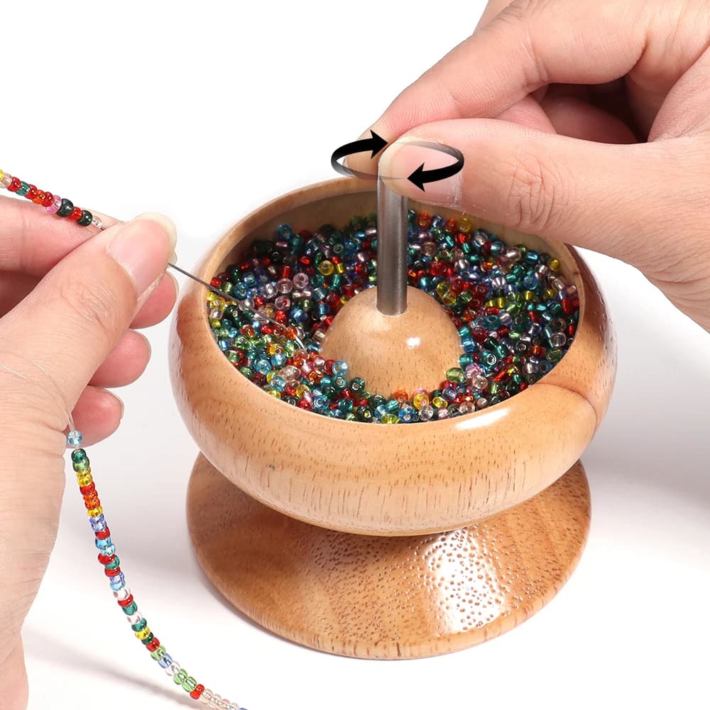 1set Wooden&Plastic Beading Tools Bend Beading Needle For Jewelry Making DIY Necklace Bracelet Handcrafts Assistant Tool
