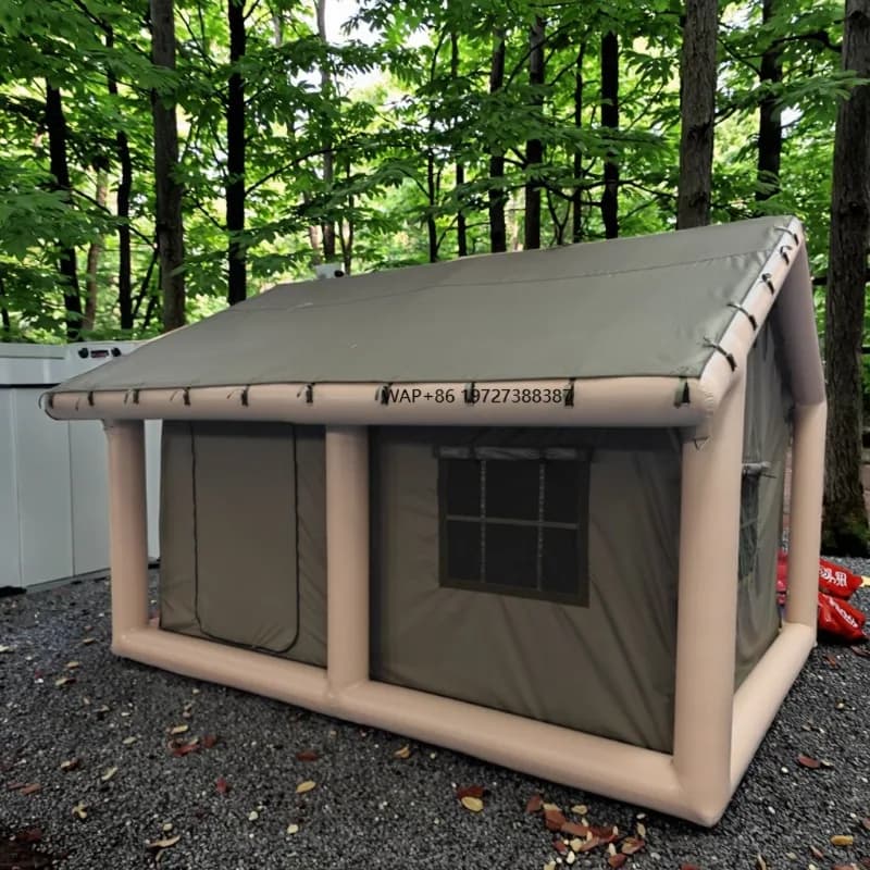Tenda da campeggio gonfiabile per esterni da 12 metri quadrati Tenda turistica da campeggio ad aria Oxford 420D con certificazione CE