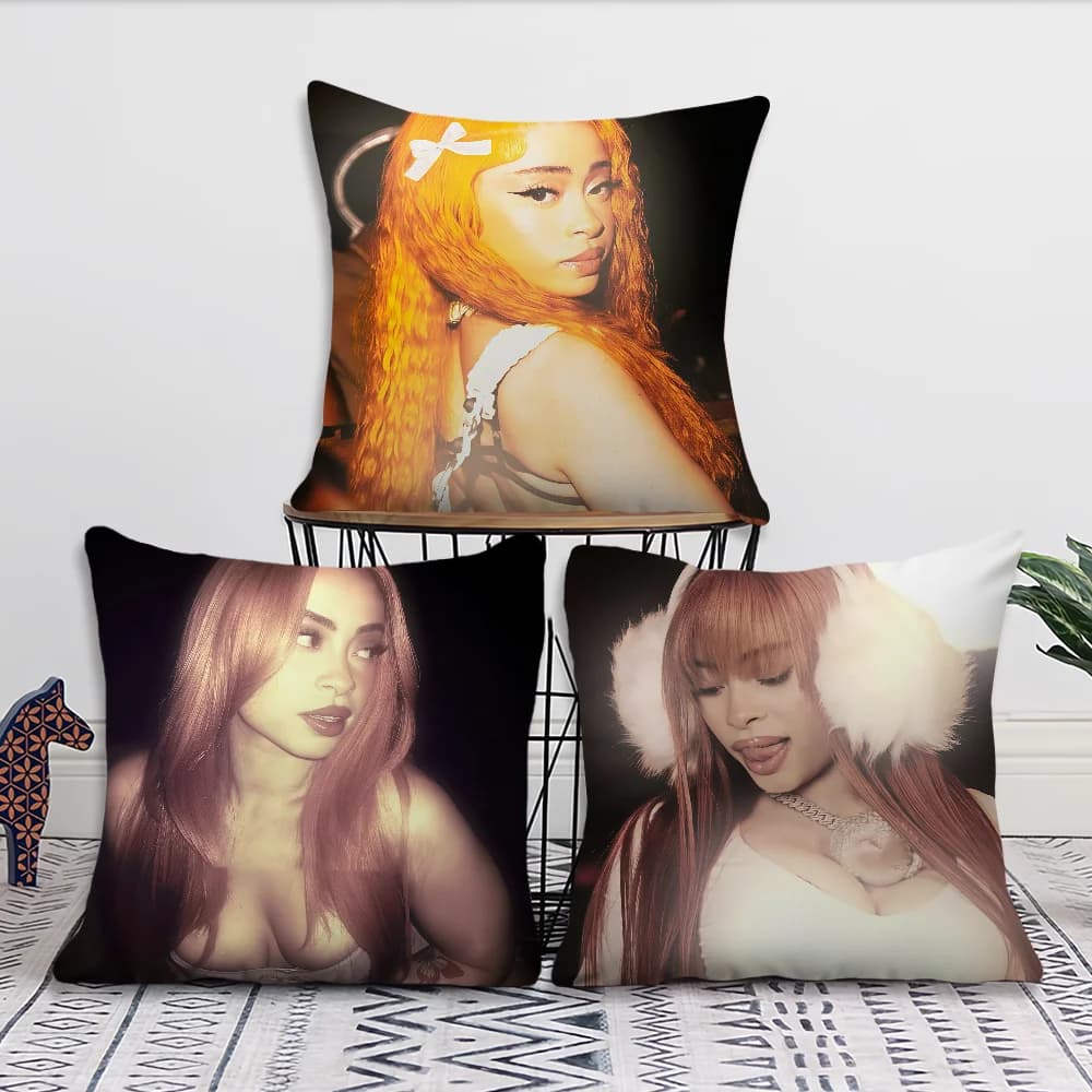 Rapper I-Ice S-Spice Y2K cushion cover For Pillow Printing Sofa Decoration Home Car Room Coffee Shop Office Nordic Simplicity