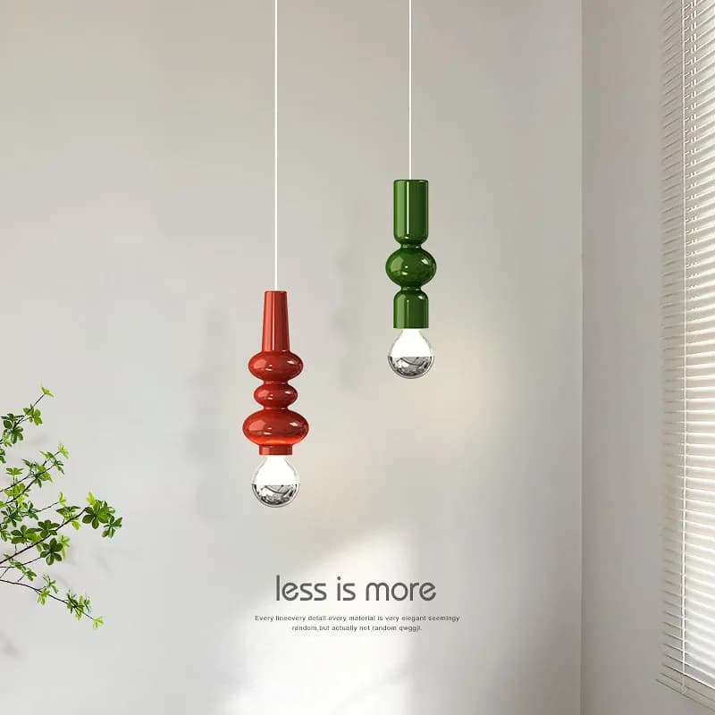Bauhaus Long Strip Metal Pendant Light Modern Designer Minimalist LED Chandelier Bedroom Bedside Hallway Restaurant Hanging Lamp