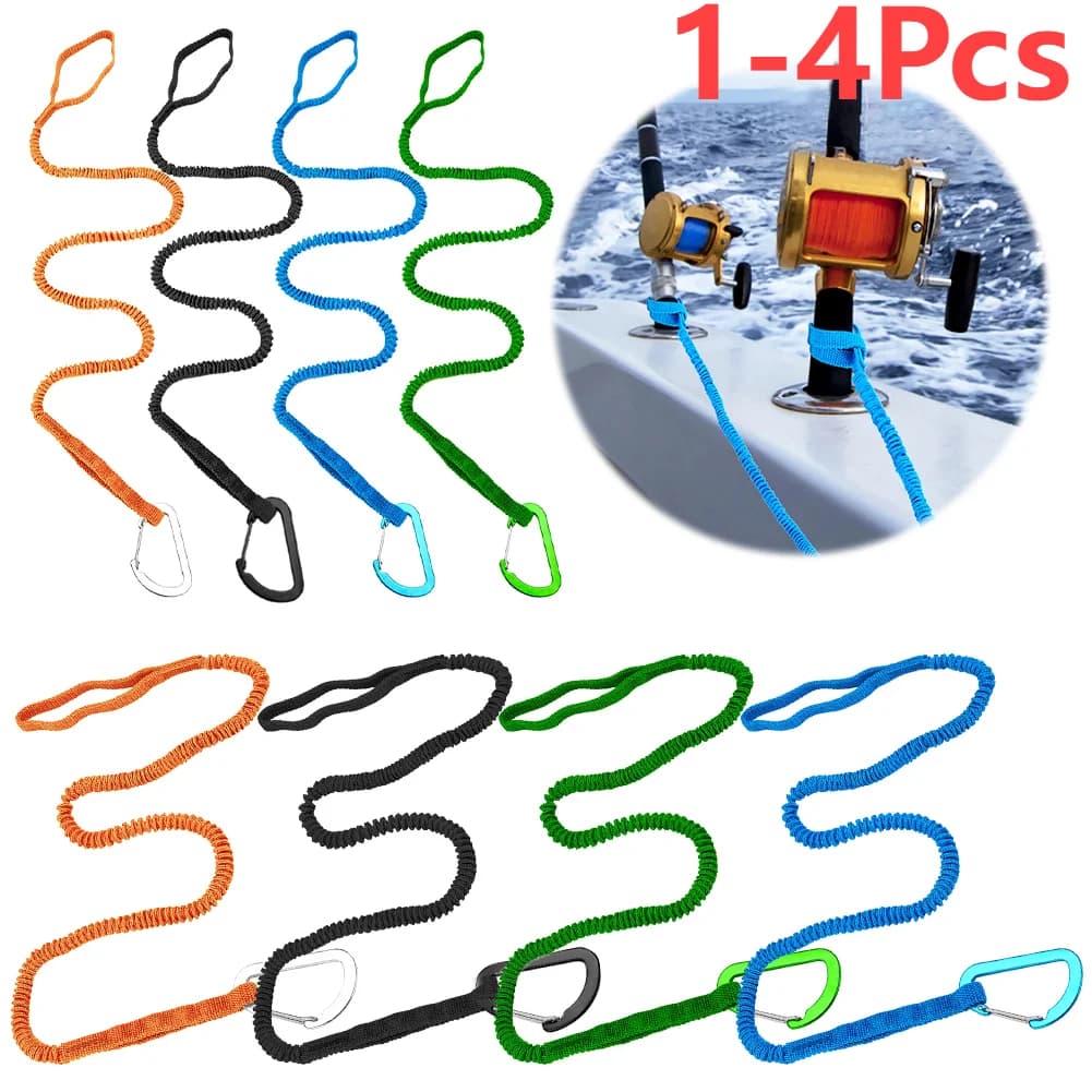 Guinzaglio elastico per pagaia per kayak con gancio di sicurezza Cordino a spirale resistente alla corrosione per kayak Accessori per canottaggio resistenti all'usura