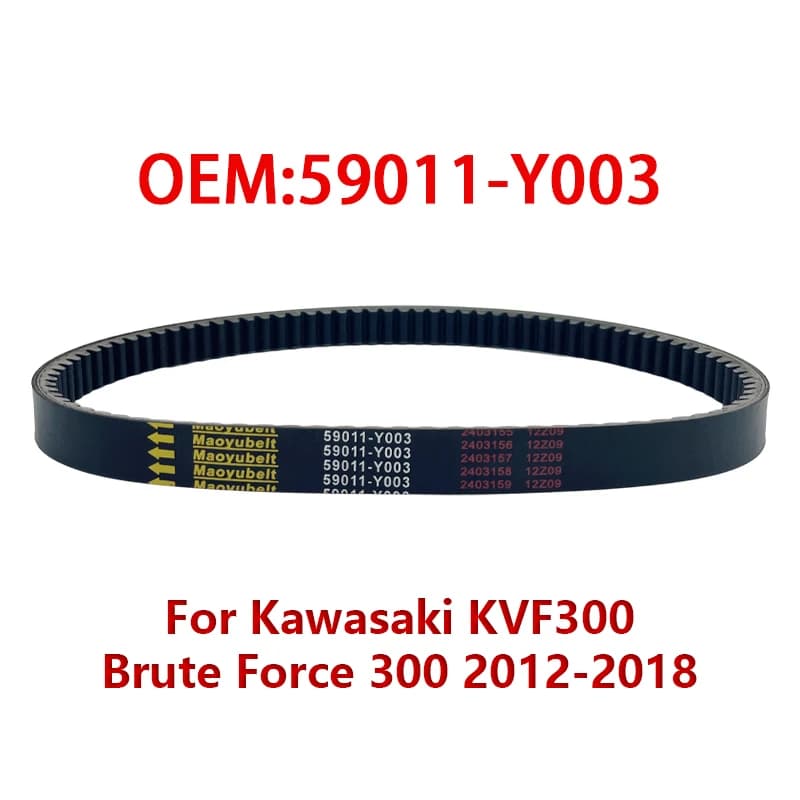 59011-Y003 Motorcycle Rubber transmission driven belt gear pulley belt for Kawasaki KVF300 2012-2018 Brute Force 300 59011Y003