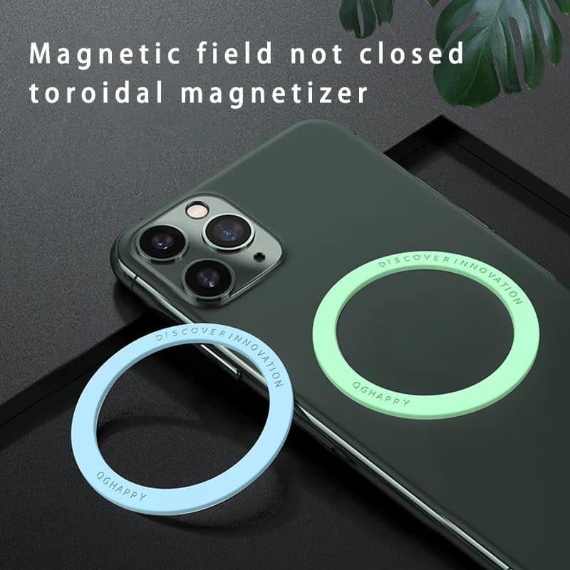 Anello piastra magnetica per caricabatterie wireless Magsafe foglio di ferro adesivo magnete supporto per telefono per auto per Apple iPhone 14 13 12 Xiaomi
