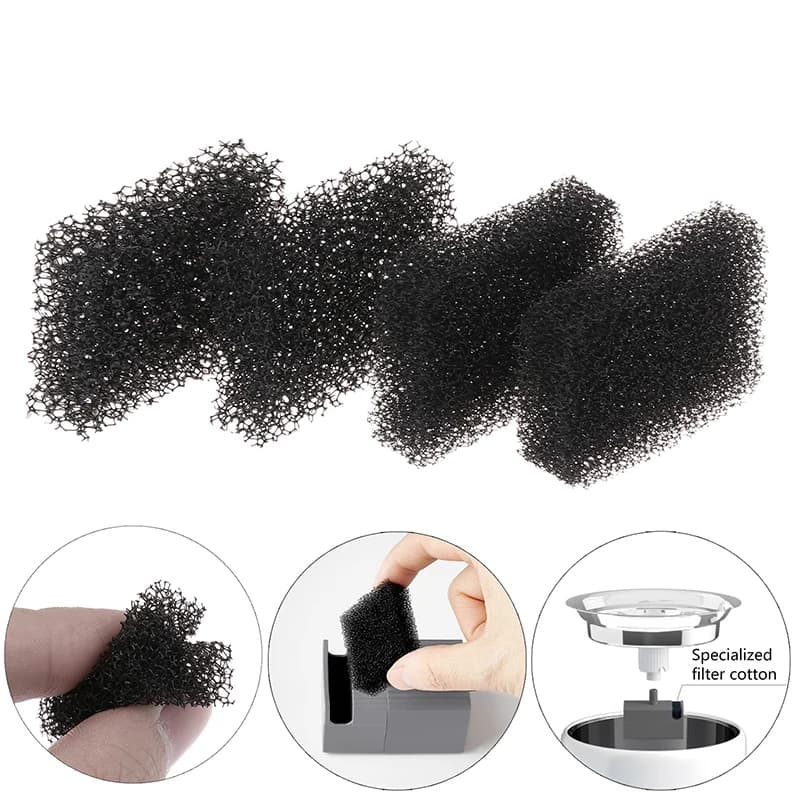 6/12 pezzi sostituiti filtri in schiuma per Eversweet 3 Pro/Solo 2/Solo SE pompa wireless filtro pompa di ricambio per fontana d'acqua per animali domestici