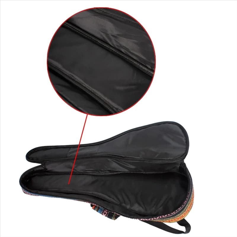 A06F-23 pollici Borsa per ukulele da concerto Custodia per ukulele in morbido cotone spesso imbottito con cinghie regolabili