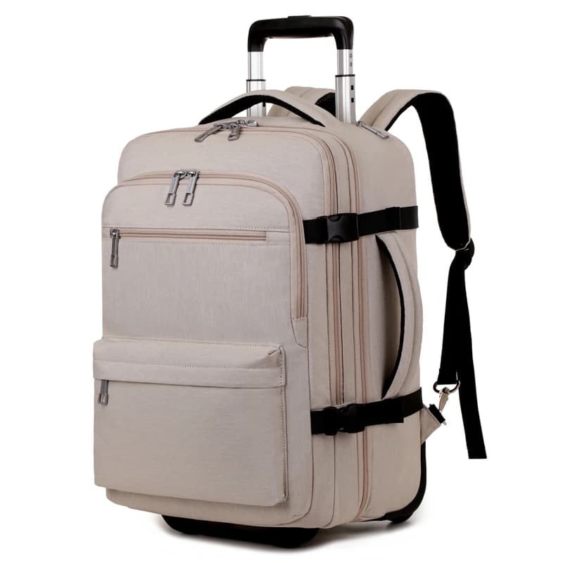 Zaino con ruote Bagaglio da trasporto, zaino per laptop da viaggio con ruote per uomo donna, borsa zaino con ruote resistente all'acqua
