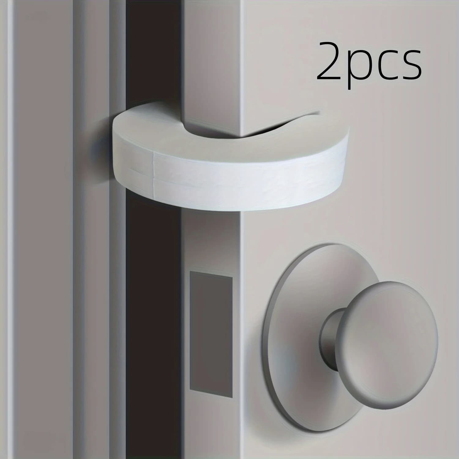 Fermaporta a forma di U da 2 pezzi con schiuma super morbida e materiale in cotone - Protezioni per cuscini per porte comode per la sicurezza domestica