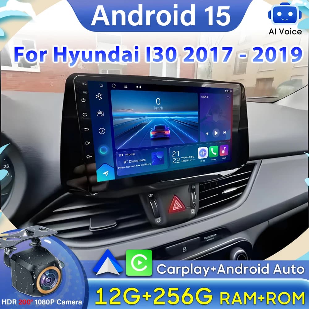 Android Autoradio For Hyundai I30 2017-2019 Carplay GPS Navigation Multimedia Reader 4G Wifi Video No 2din Stereo Autoradio