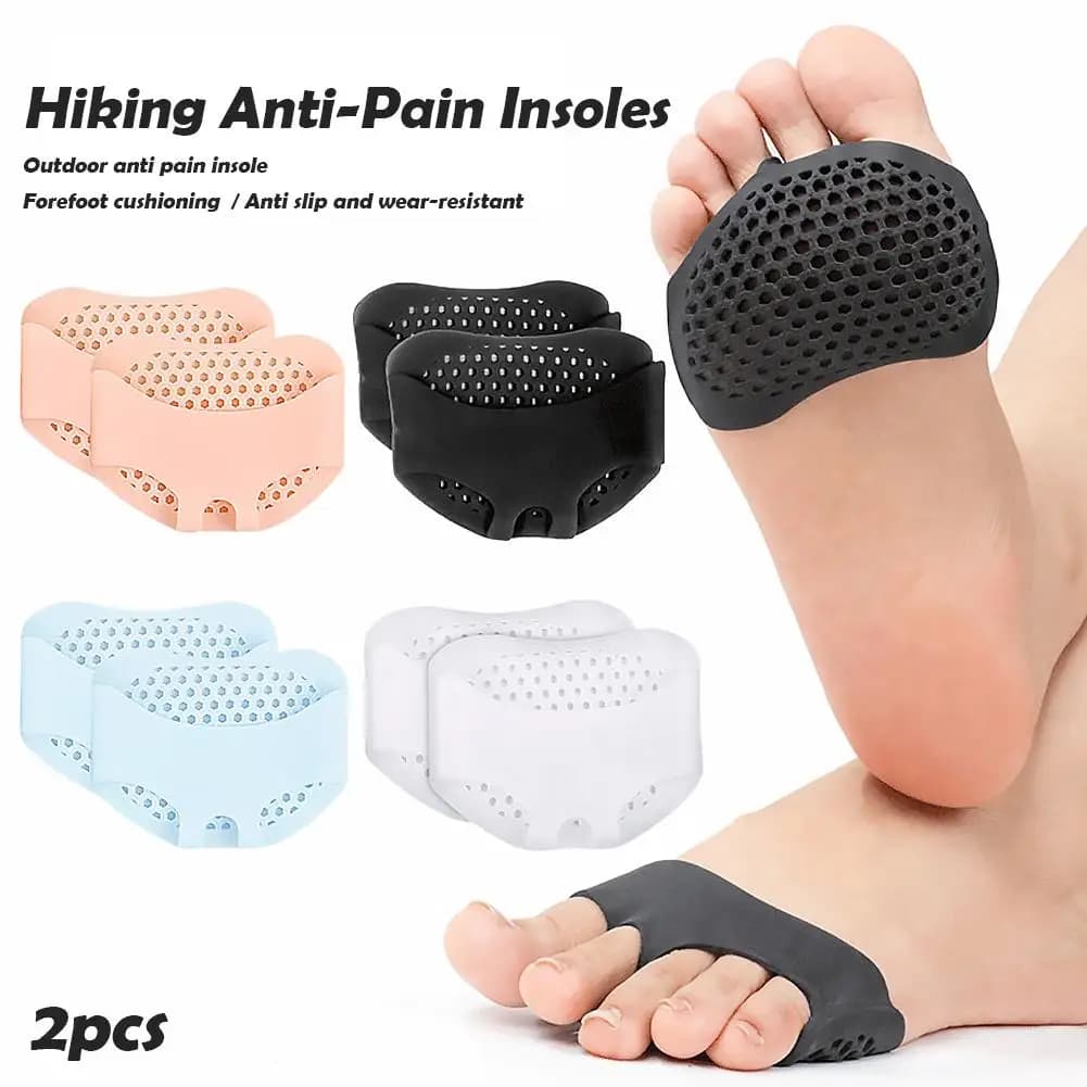 Solette in Silicone per l'Anteriore del Piede, Cuscinetti Traspiranti a Nido d'Ape, Comodi Imbottimenti per Escursionismo o Scarpe con Tacco Alto