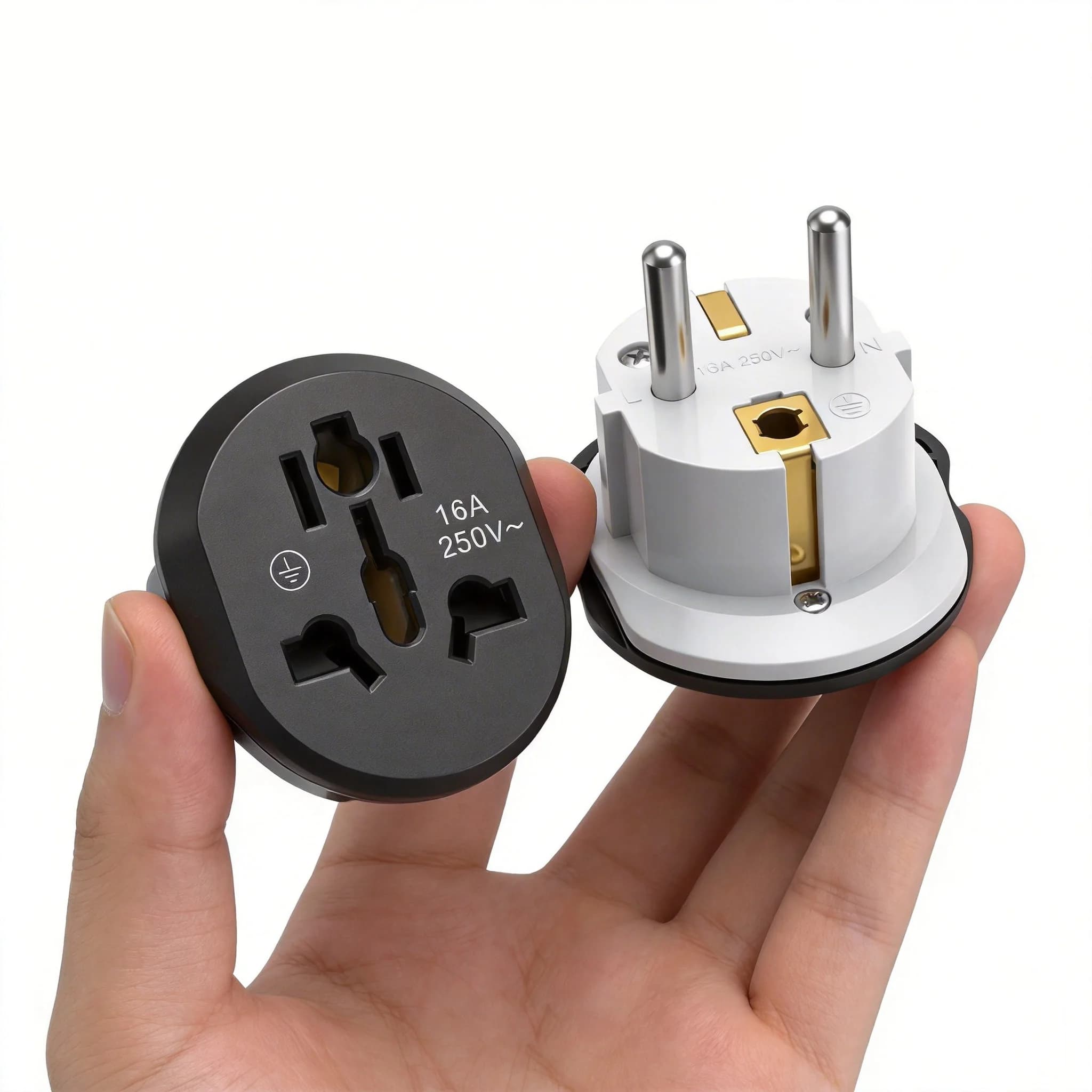 EU UK AU USA US Sockets Plug To Euro KR Korean Plug French Socket Adaptor 10A 16A 110v 220v Extension Universal Travel Adapter