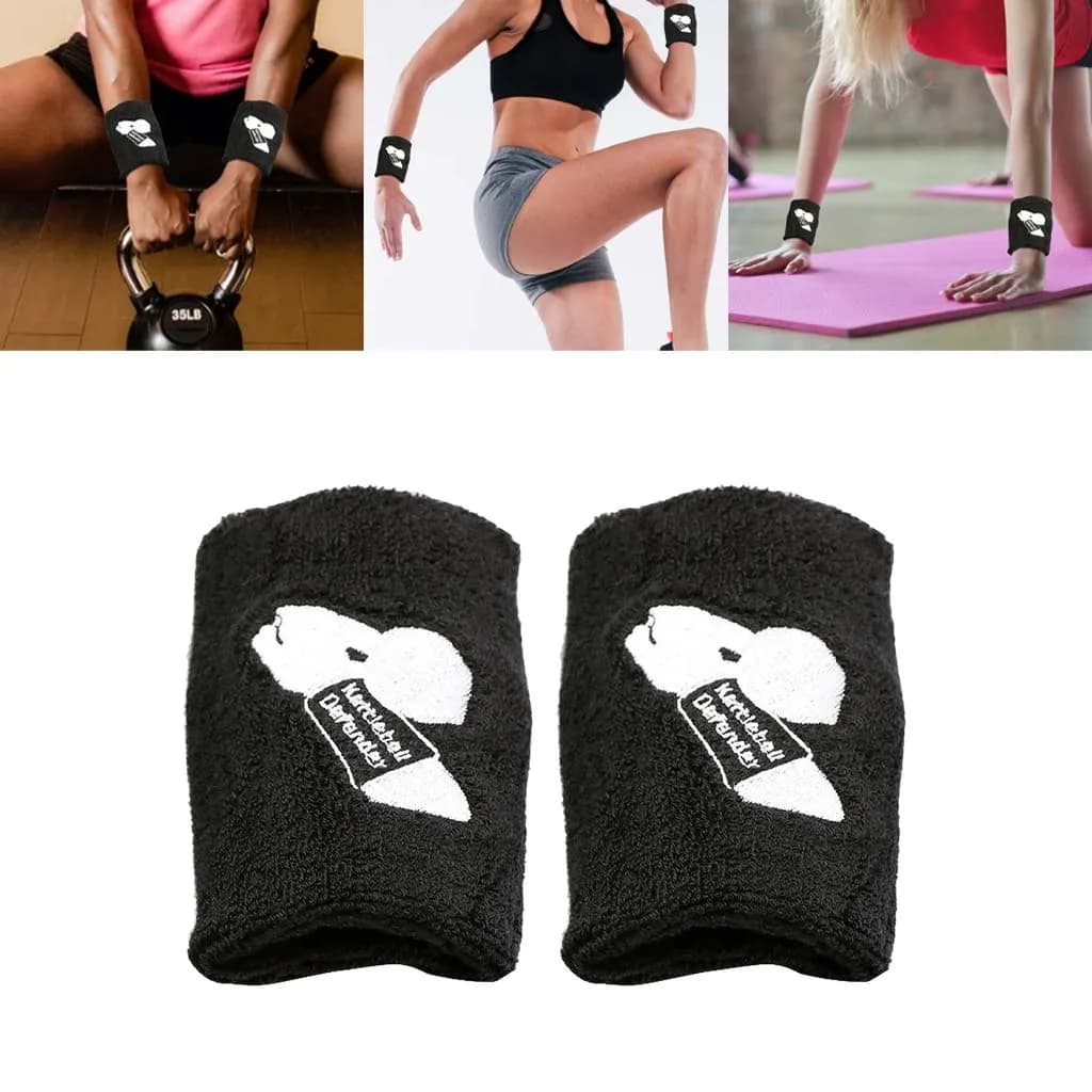 1 pair of black wrist guards for athletics Kettlebell Defender Brace Protector Wrap Brace Guard Protector sports protection