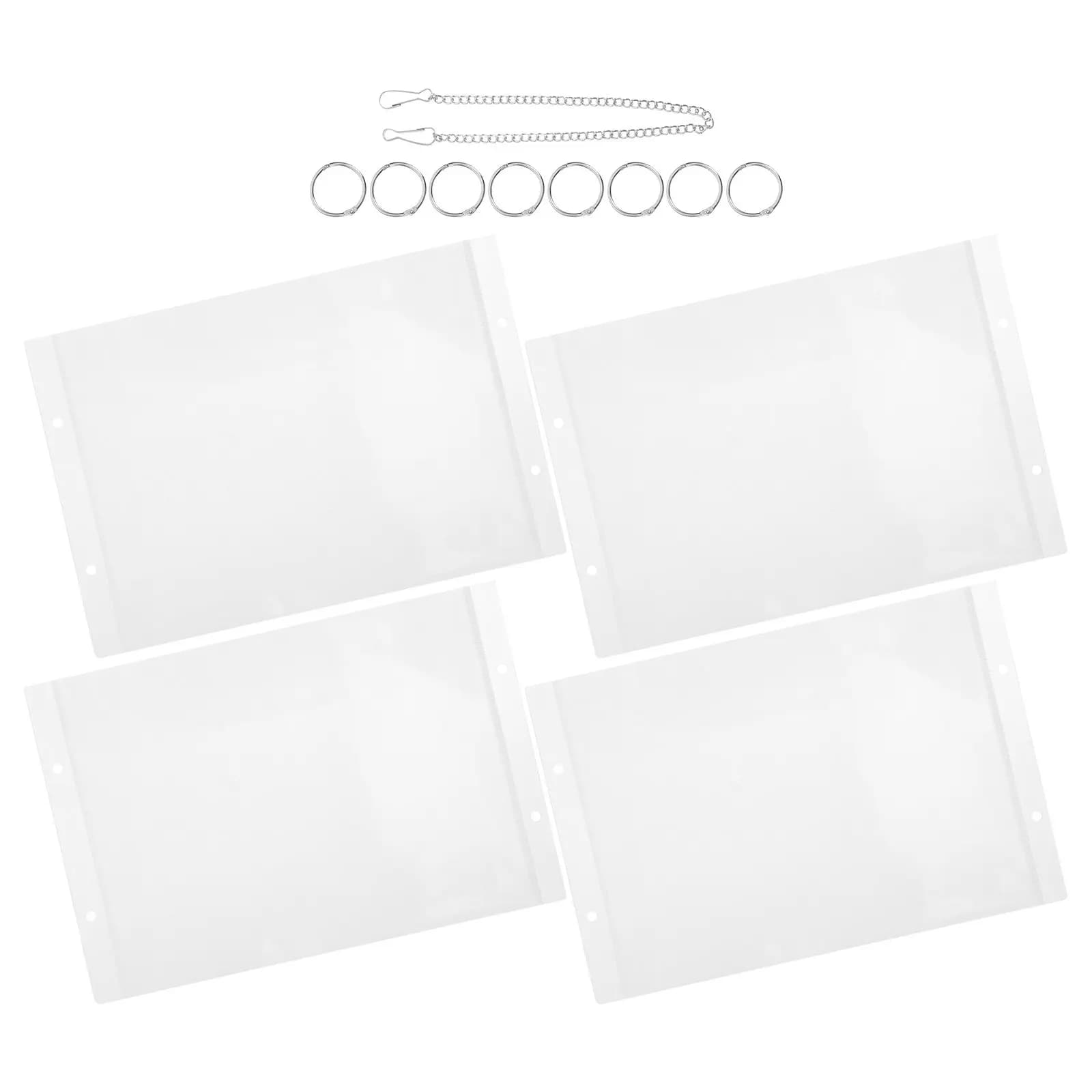 Set di 1 Portaetichette Trasparente A5 con Inserto Laterale, Organizzatore Sospeso per Etichette Retail, Tasca per Poster da Supermercato con Catena