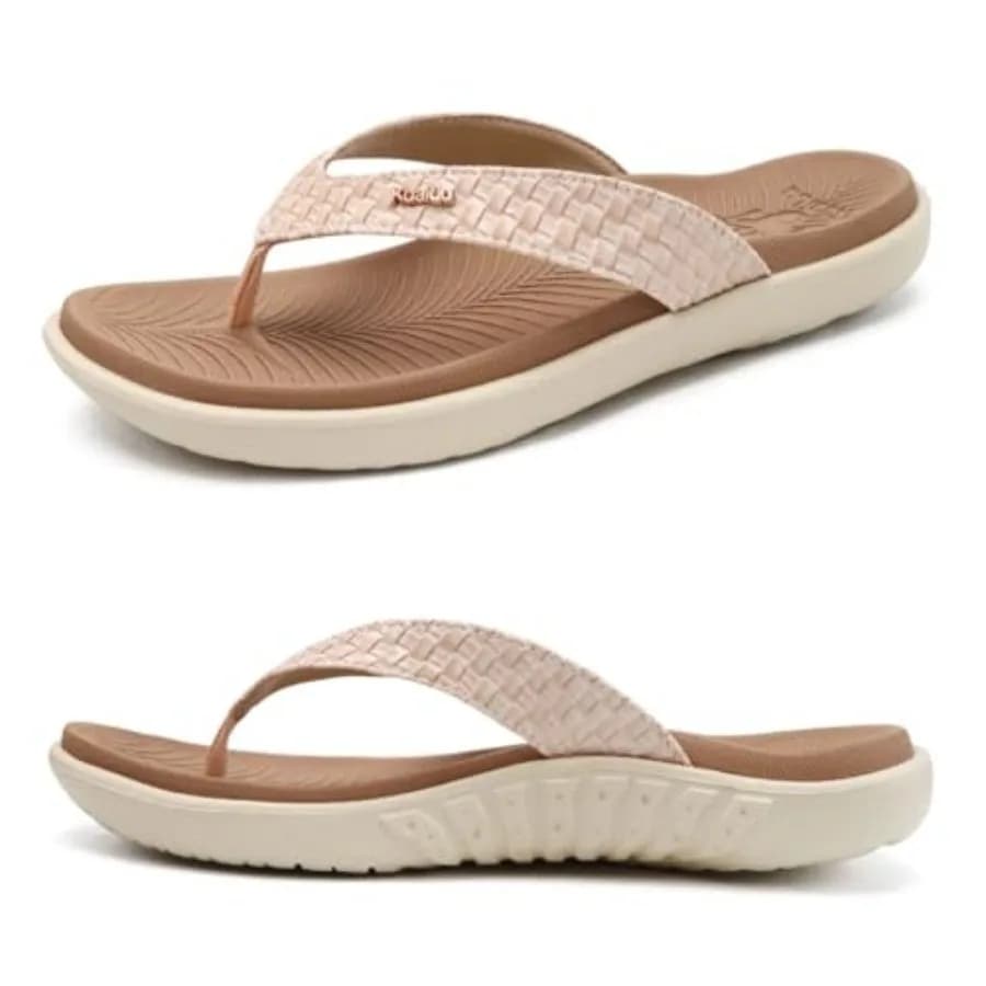 Womens Flip Flops Ladies Yoga Mat Comfortable Walking Thong Sandals With Plantar Fasciitis Arch Support Slip On Indoor Outdoor