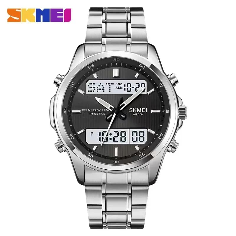 Skmei Mens Back Light Sport Watch sveglia impermeabile Relogio Masculino 3 Time conto alla rovescia Timer orologi da polso digitali 2049