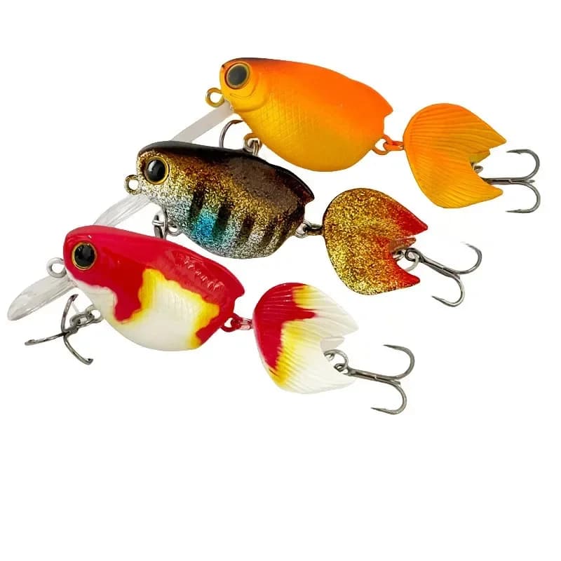 1PC Bionic Swim Bait Random Color ABS Material Floating Minnow Lure Realistic Goldfish Design for Bass And Catfish Fishing