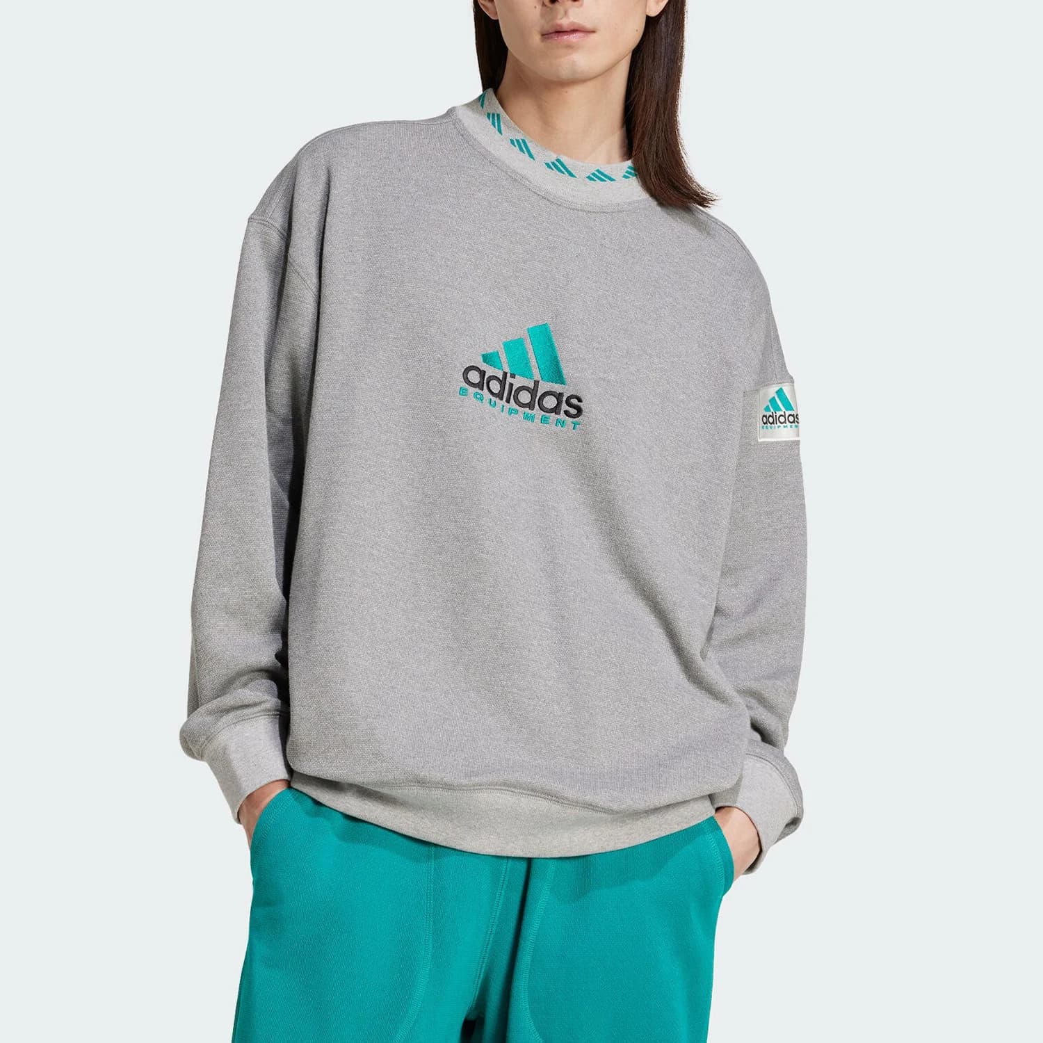 Adidas Authentic New Men's Retro Reflective Series Long Sleeve Hoodie JP0190