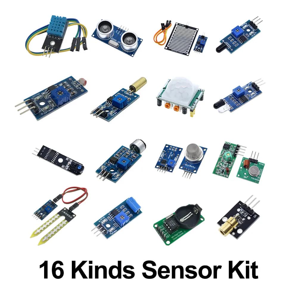 Smart Home 16 in 1 Professional DIY Module Sensor Module Sensor Kit for Arduino Raspberry Pi