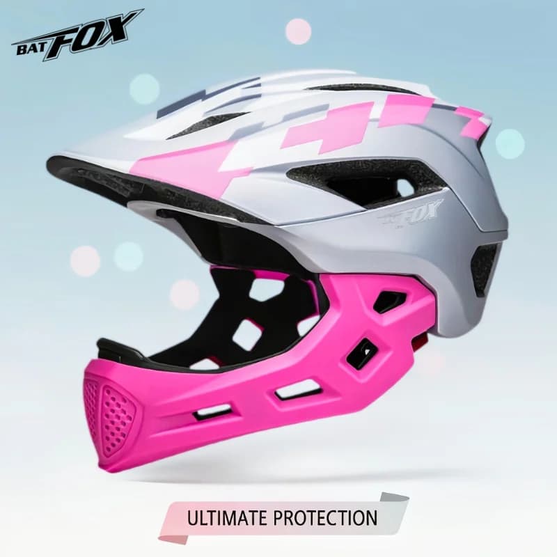BATFOX Integral Helmet for Children (2-8 years) for Electric Bike, MTB, Safety Protection, Integral Bicycle Helmet