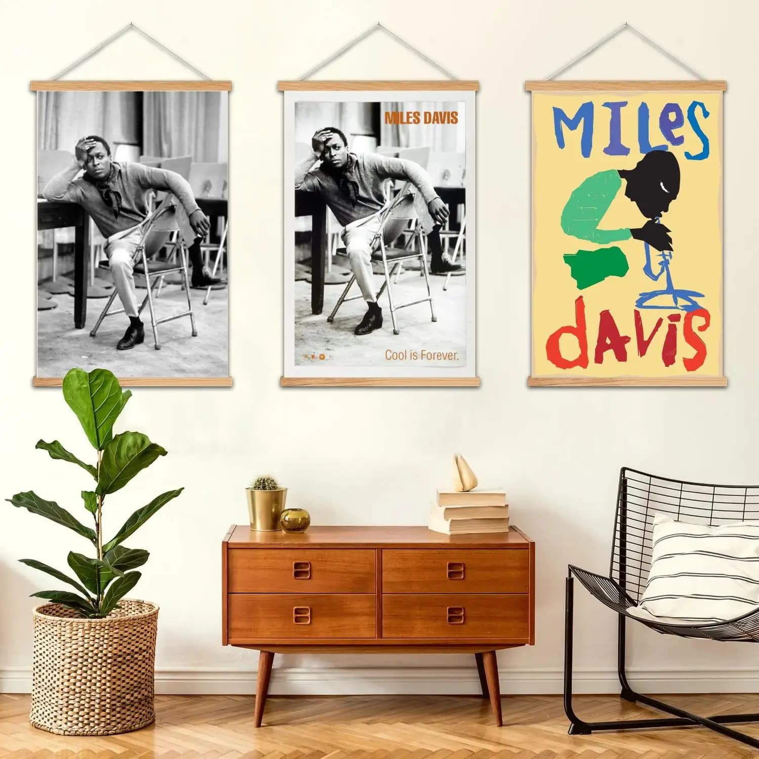 Miles Davis Framed mural painting Poster on canvas and wall art, image printing, modern family bedroom furniture, decorative painting
