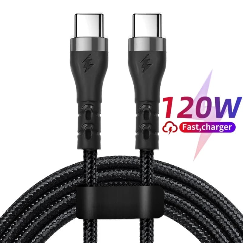 Super fast charging cable PD 120W for Samsung S24 S23 USB C cable for iPhone 15 Pro Max Xiaomi fast charging cable