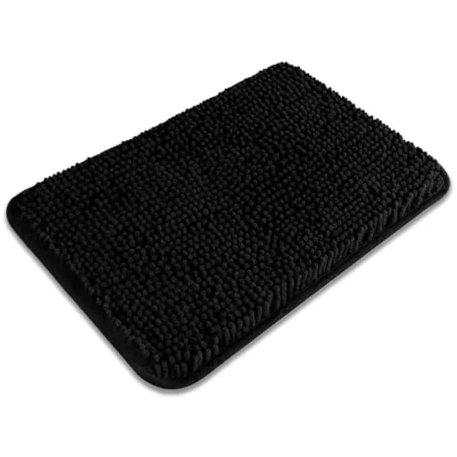 Small Bathroom Rug Washable and Absorbent Bath Mat, Non Slip, Thick Soft Chenille Bath Rugs for Bathroom, Shower, Sink, Dog mat