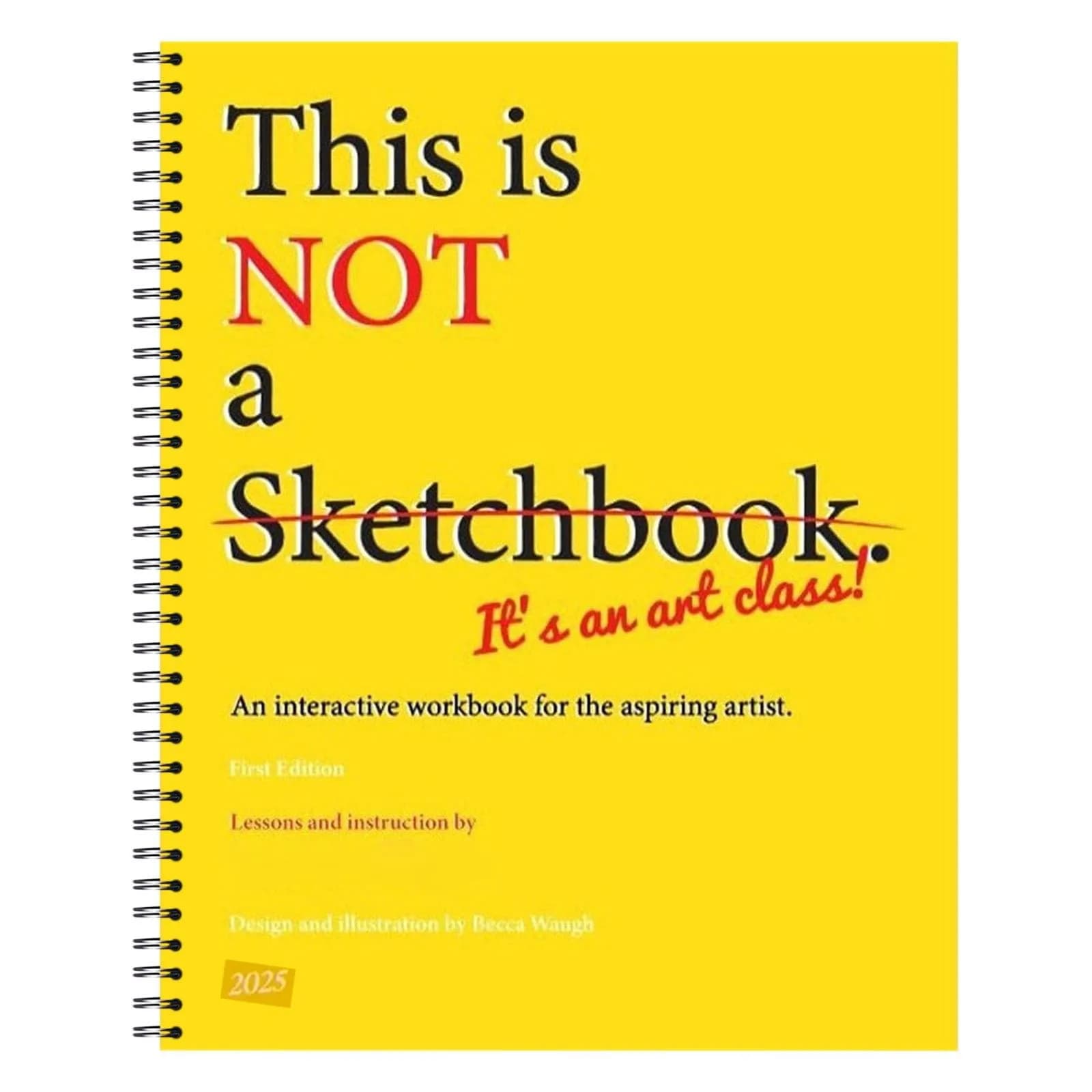 This Is Not a Sketchbook Thick Paper Hardcover Art Class Drawing Book with Lined Blank Pages Interactive Professional Workbook