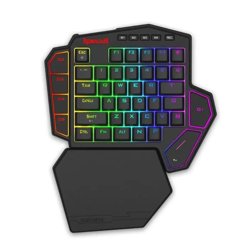 Tastiera Meccanica Gaming Redragon K585 HE Rapid Trigger 8K Cablata a Una Mano, Switch Magnetici 100% POM Silky, Supporto Polso Staccabile