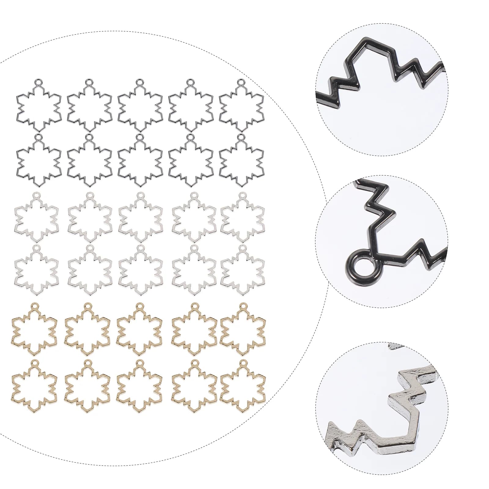 30 pezzi pendenti in resina con bordo epossidico natalizio, cornici a stampo cavo, accessori natalizi invernali, bracciale, lunetta, orecchini in lega
