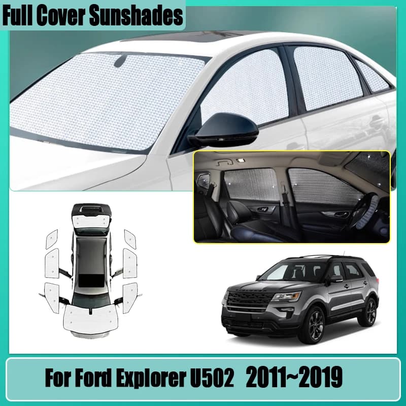 Parasole per auto Ford Explorer U502 2011-2019, visiera per finestrino, protezione solare, isolamento termico, protezione anti-UV, accessori auto
