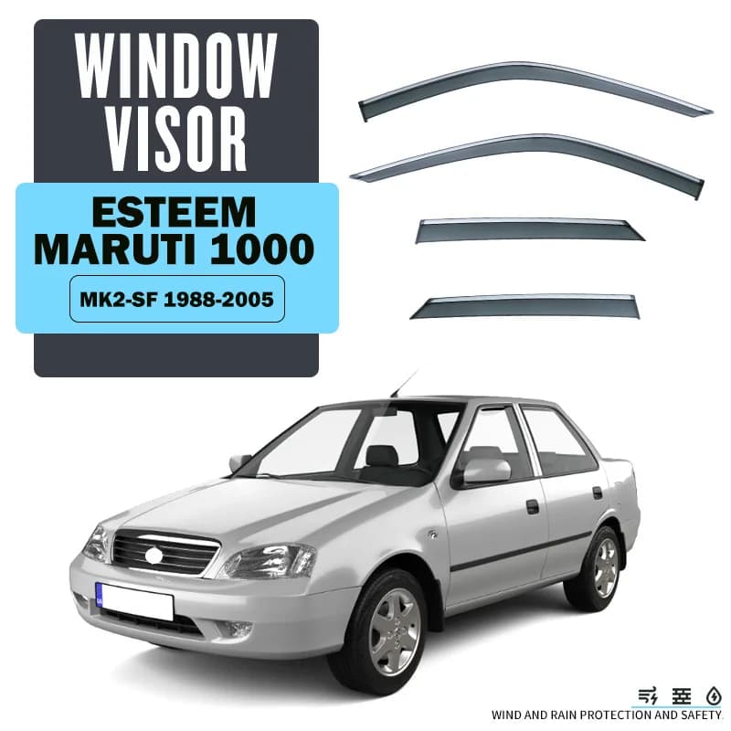 Per Suzuki Maruti Esteem 1000 1998-2015: Deflettori per Finestrini Auto, Tendalini Parasole Antipioggia per Finestrini Laterali, Accessori Auto