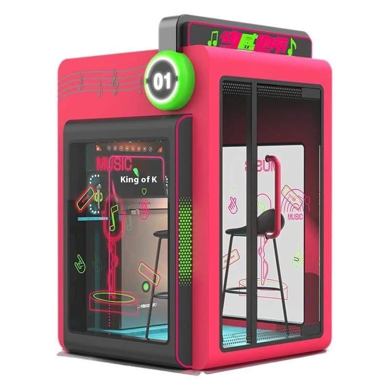 Mini Karaoke Booth Musica Sala di canto KTV Coin Machine DJ Game House Insonorizzato