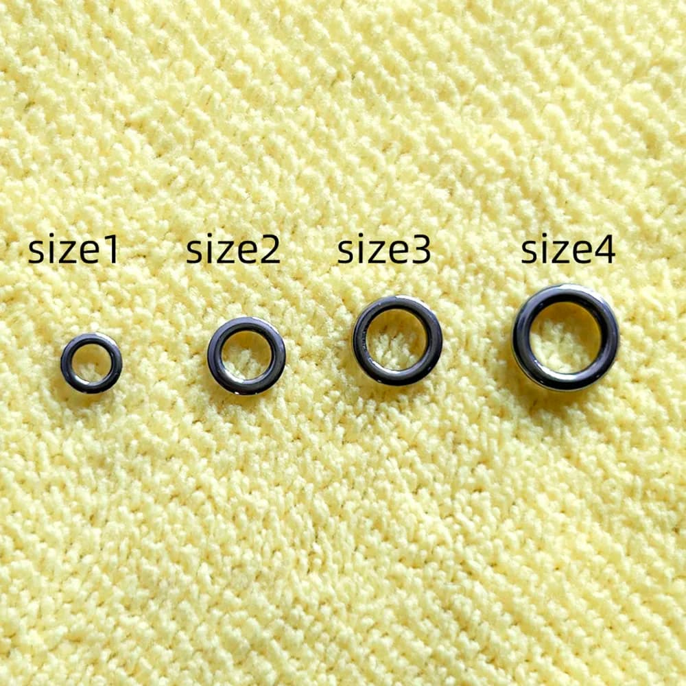 DNDYUJU 50 pcs Fishing Solid Ring Fishing Recalling Stainless Steel Flat Connectors Accessories For Fishing Solid WaterTackle Ring