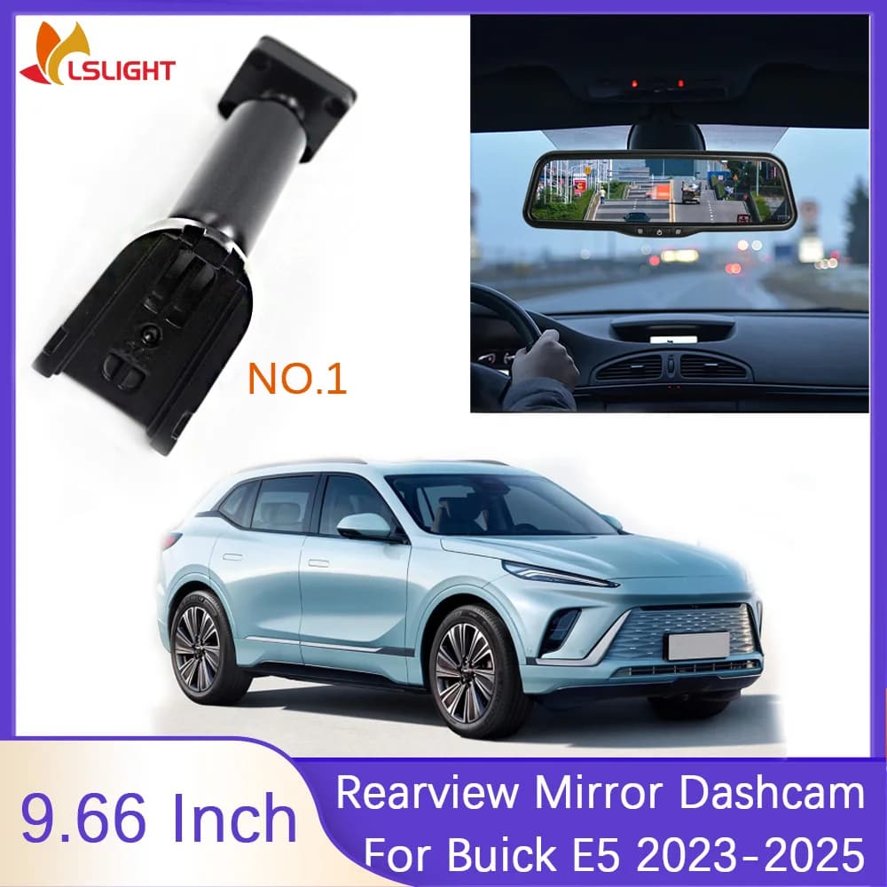 Specchietto retrovisore per auto Monitor da 9,66 pollici Dashcam per Buick E5 2023 2024 2025 1080P Supporto segnale AHD CVBS con staffa originale