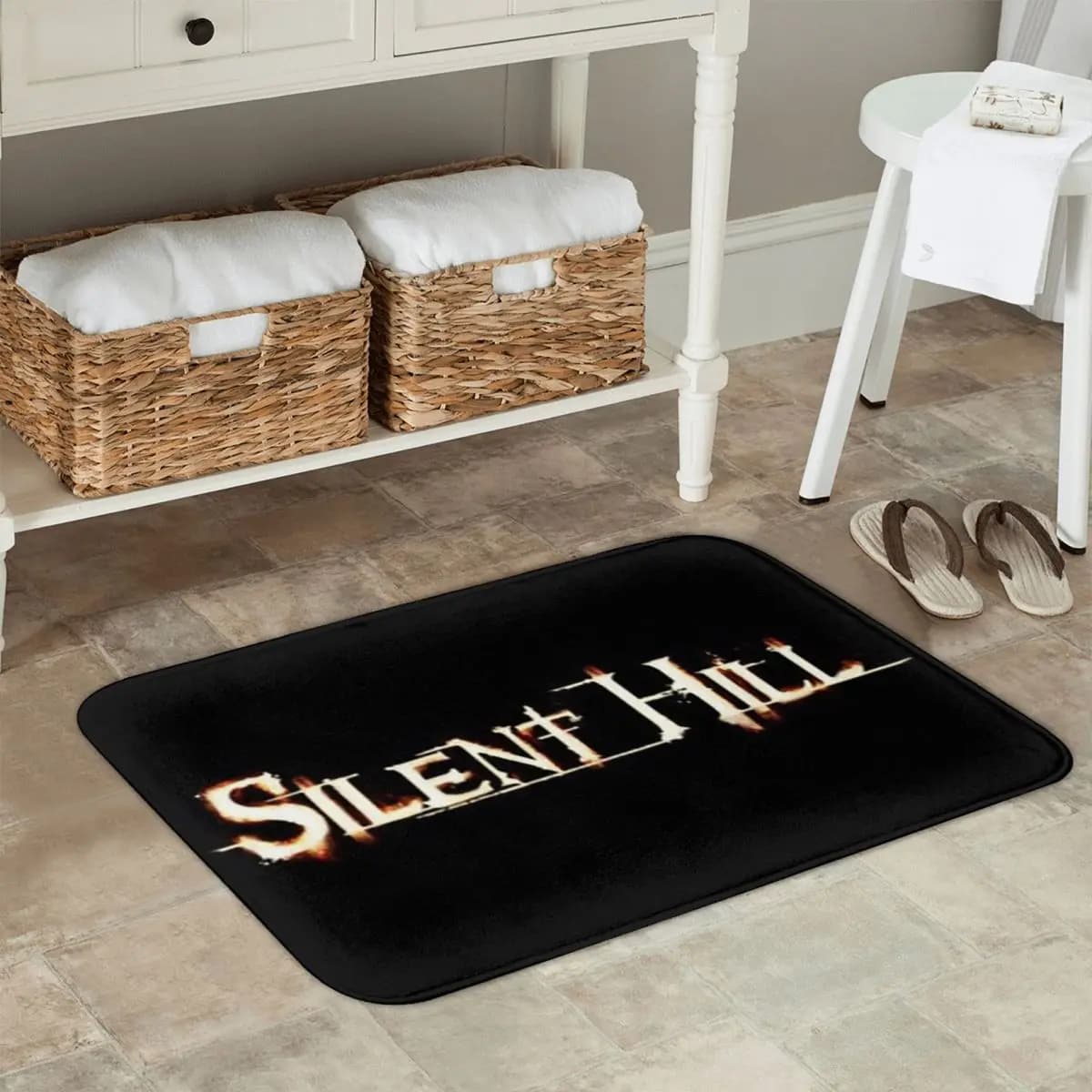 Silent Hill Horror games Zerbino anti-slip Rug Washable Mat Kitchen inlet Cooking Mats