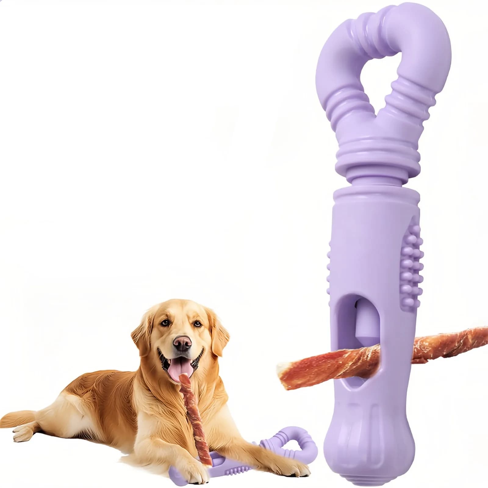 Nuovo Contenitore Rotante per Cibo per Animali Domestici, Giocattolo per Cani, Supporto per Bastoncini da Masticare per Tutte le Razze, Facile da Pulire, Previene il Soffocamento, Accessori per Animali Domestici, 1 Pezzo