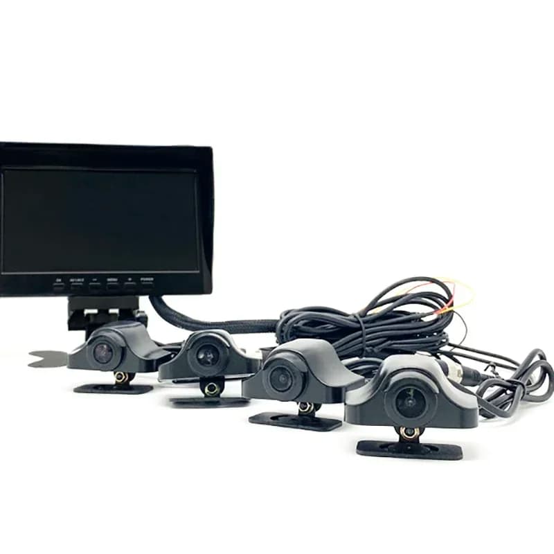 Sistema di telecamere per camion autobus CCTV di sicurezza per videoregistratore posteriore AHD a 4 canali da 7 pollici