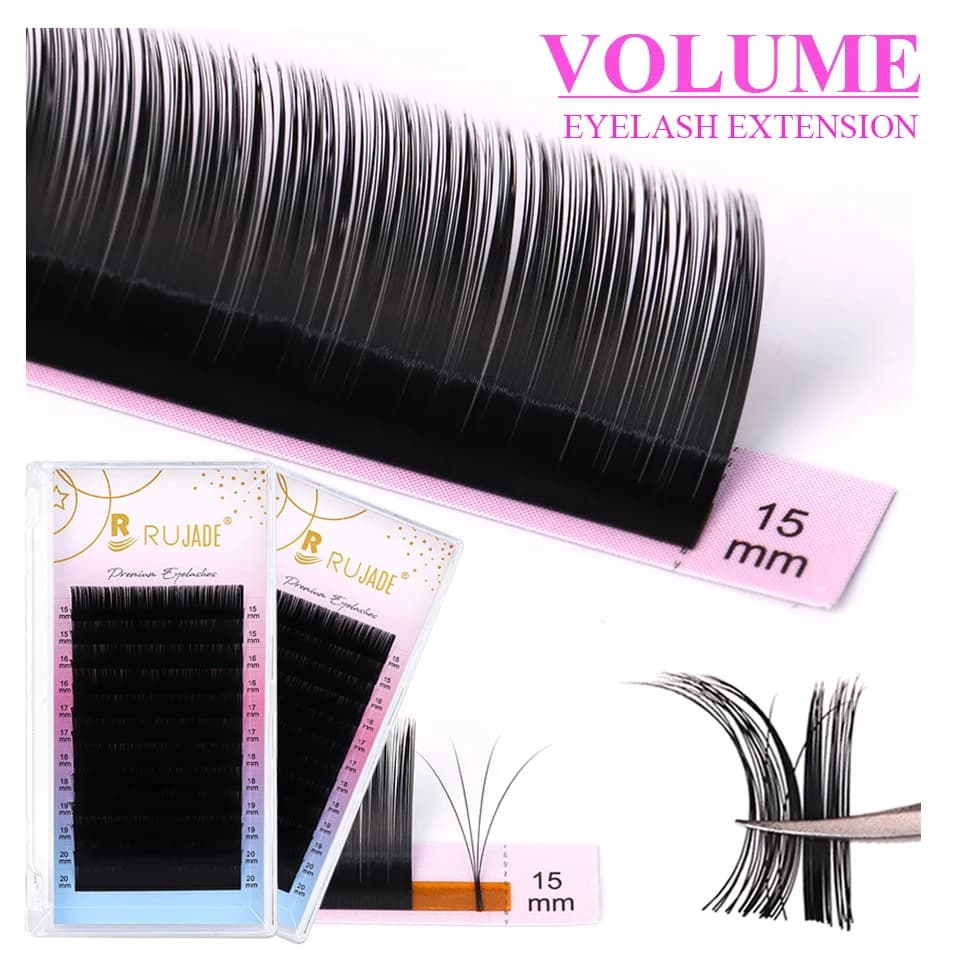 Extension ciglia in seta morbida nera opaca Lashrujade BSF, ciglia finte individuali 0.03-0.15, extension ciglia volume russo in cashmere