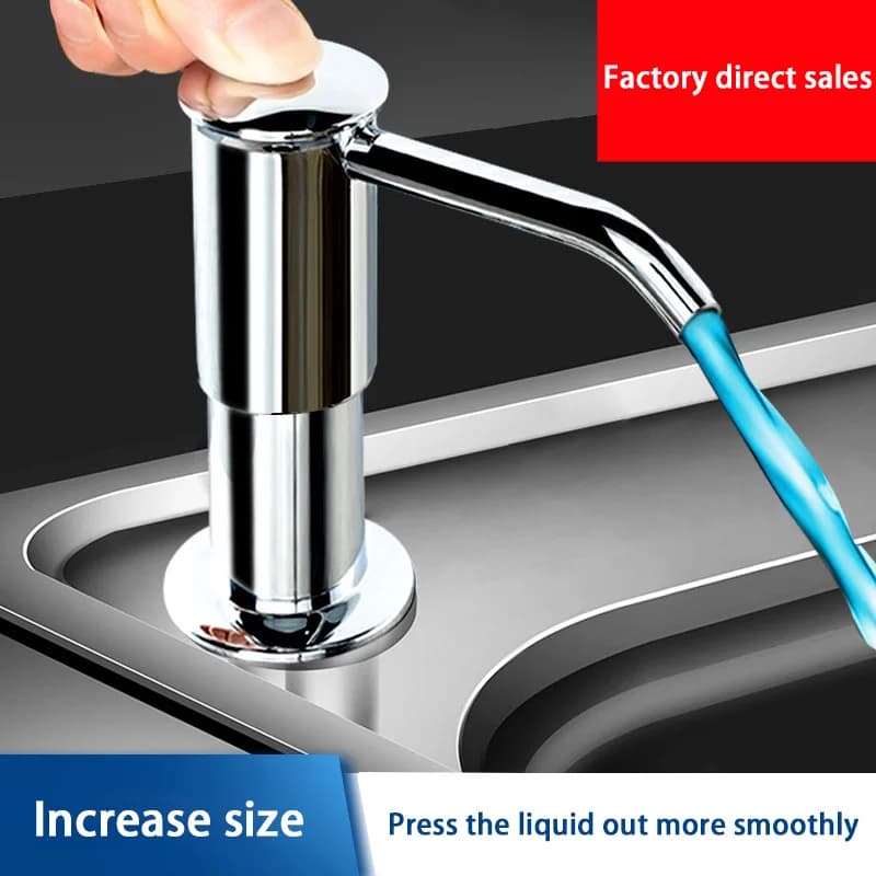 Cucina incorporata lavello Dispenser di sapone da appoggio pompa Dispenser di sapone per piatti con Kit tubo di prolunga Dispenser di liquidi a pressione manuale