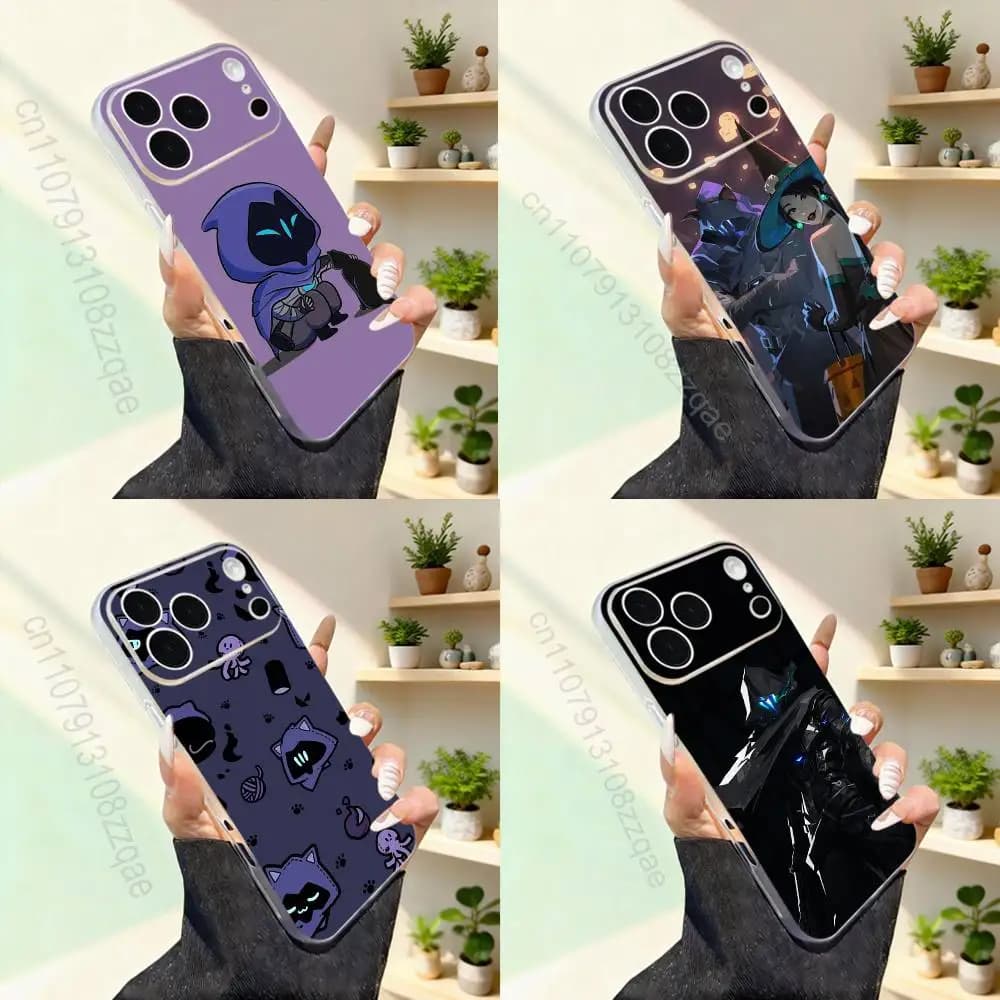 V-ValorantS O-Omen per iPhone 11,12,13,14,15,16,17,Pro,Max,Plus,Mini,SE4,E Cover per Telefono con Magsafe Wireless