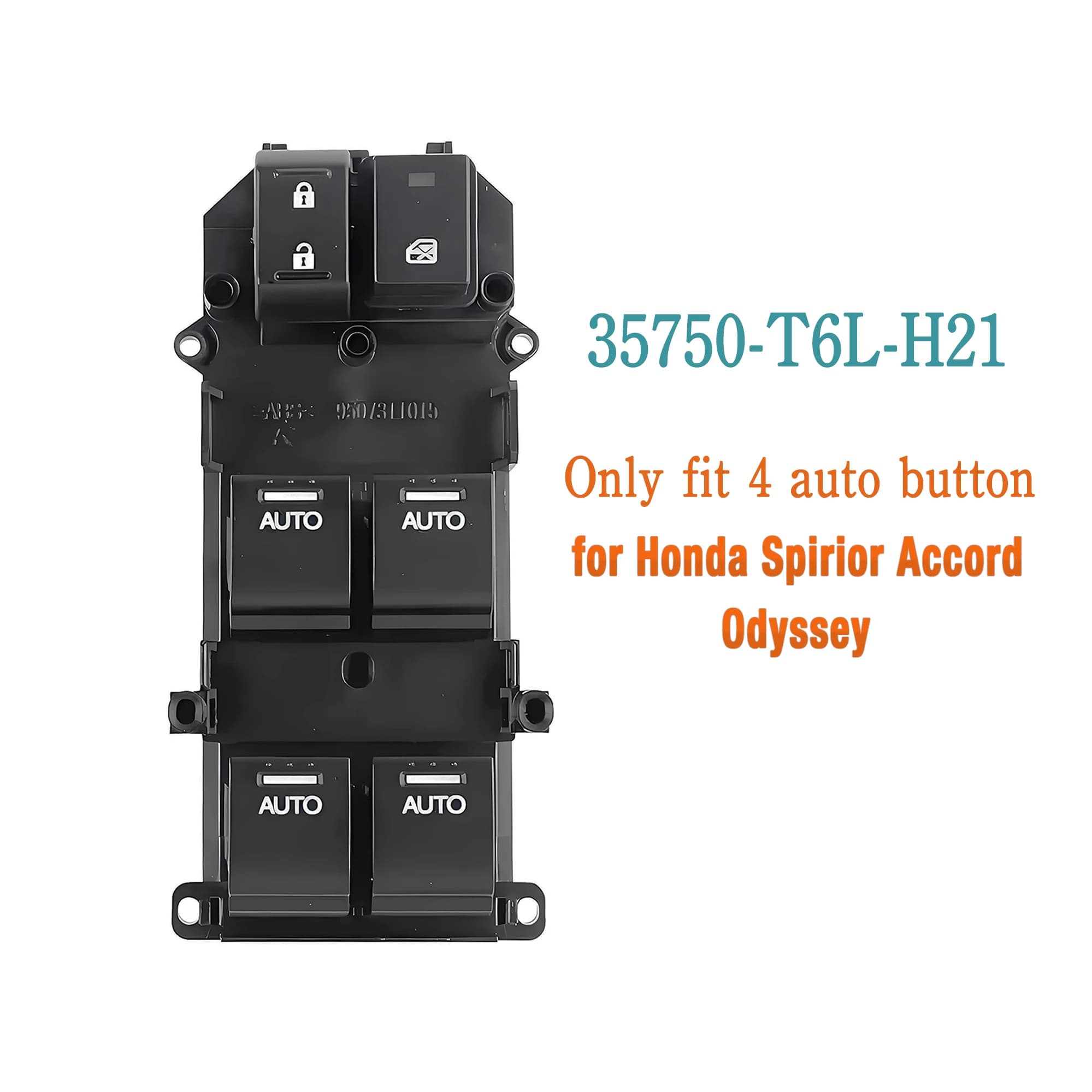 35750-T6L-H21 35750T6LH21 Per Honda Spirior, Accord, Odyssey 2015-2018, Pulsante Interruttore Alzacristallo Elettrico Anteriore Sinistro