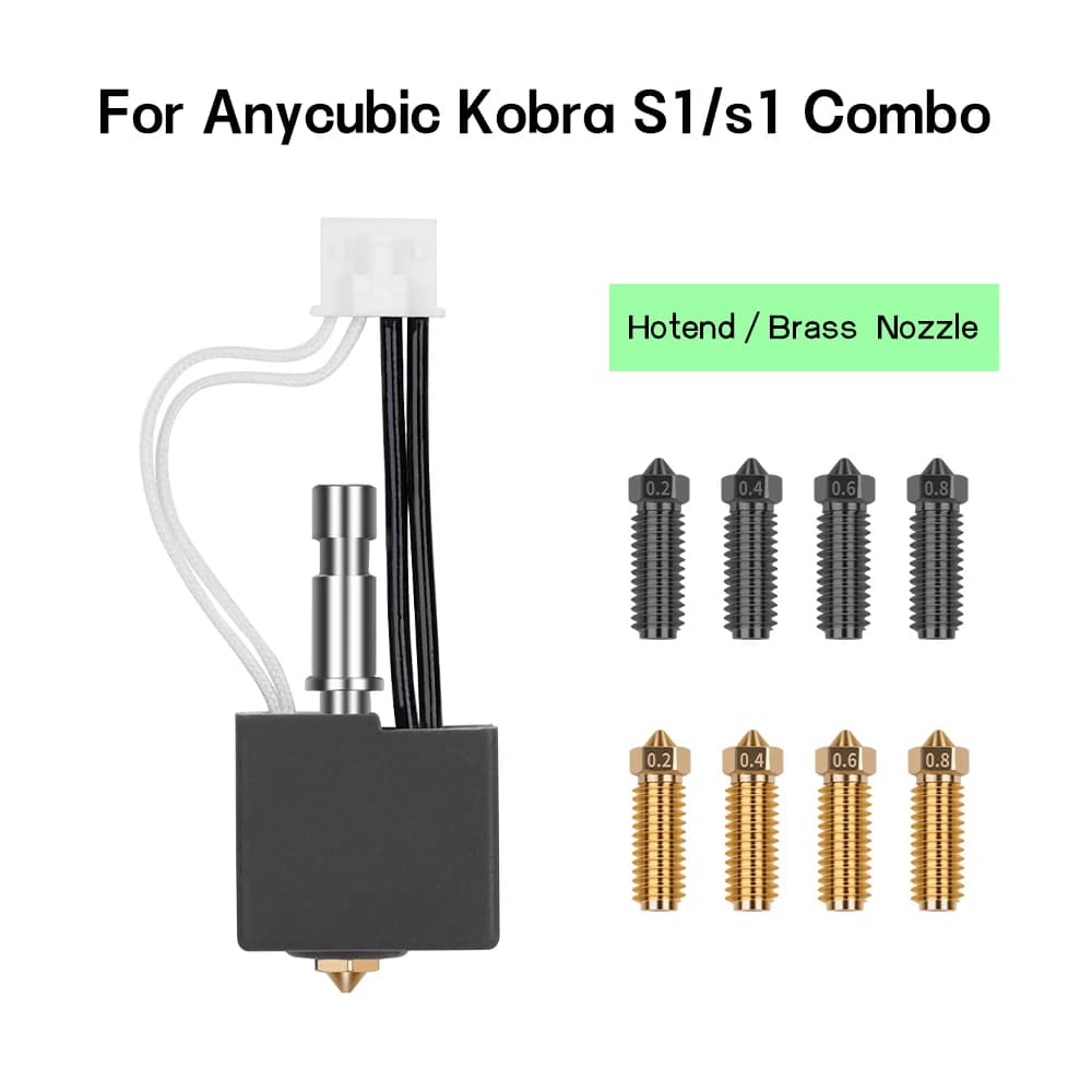 Kit Hotend per Anycubic Kobra S1, Set Completo con Ugello e Testina di Stampa per Stampante 3D S1C