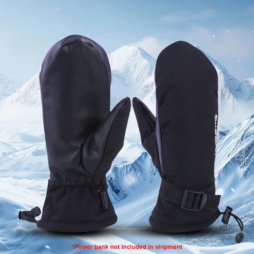 Guanti riscaldanti elettrici con ricarica USB, guanti scaldamani a 3 livelli di temperatura, resistenti al freddo, per arrampicata, escursionismo, ciclismo