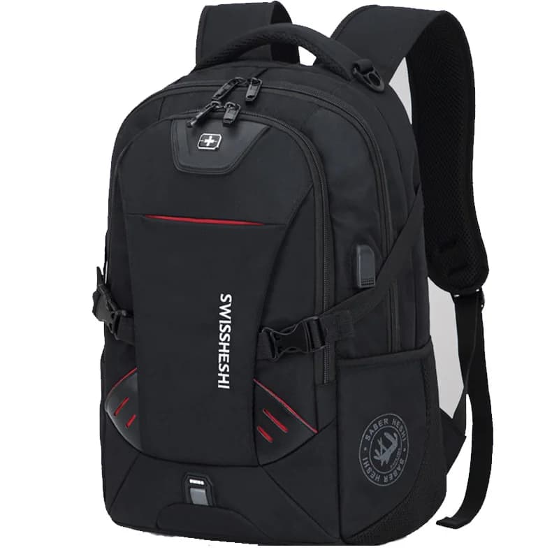 Borsa da scuola per zaino per laptop da 17 pollici impermeabile antifurto da viaggio casual da uomo con ricarica USB multifunzione