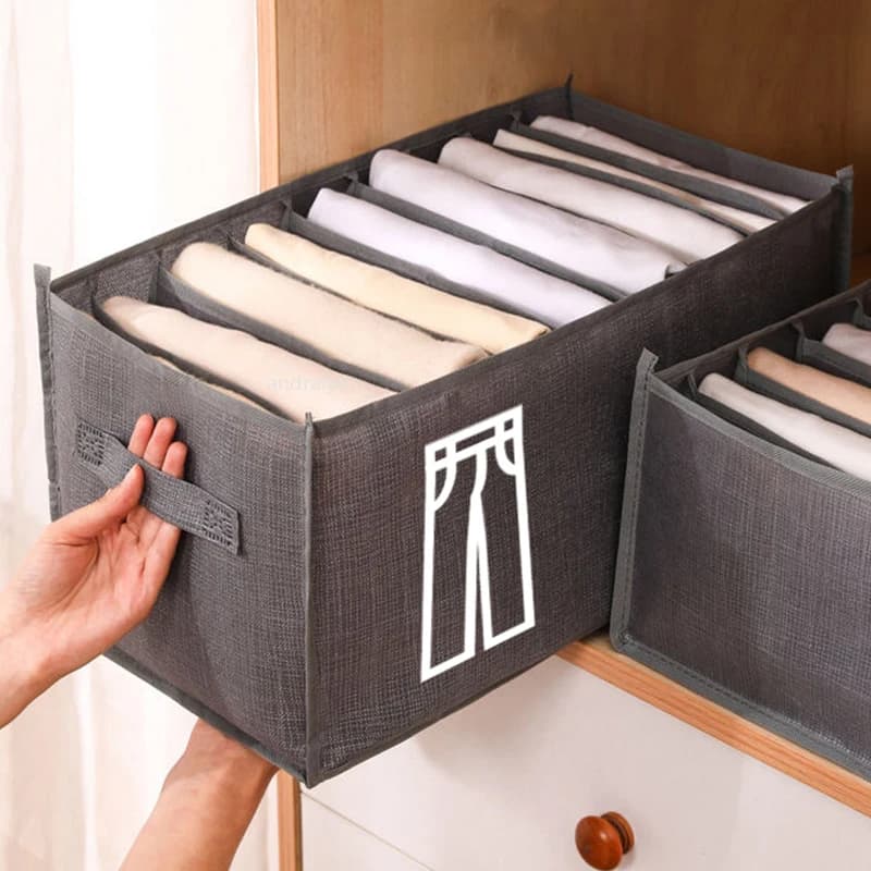 Wardrobe Clothes Organizer Pants Jeans Storage Box Cabinet Drawers Organizer for Underwear Bra Socks T-Shirt Organizers storage