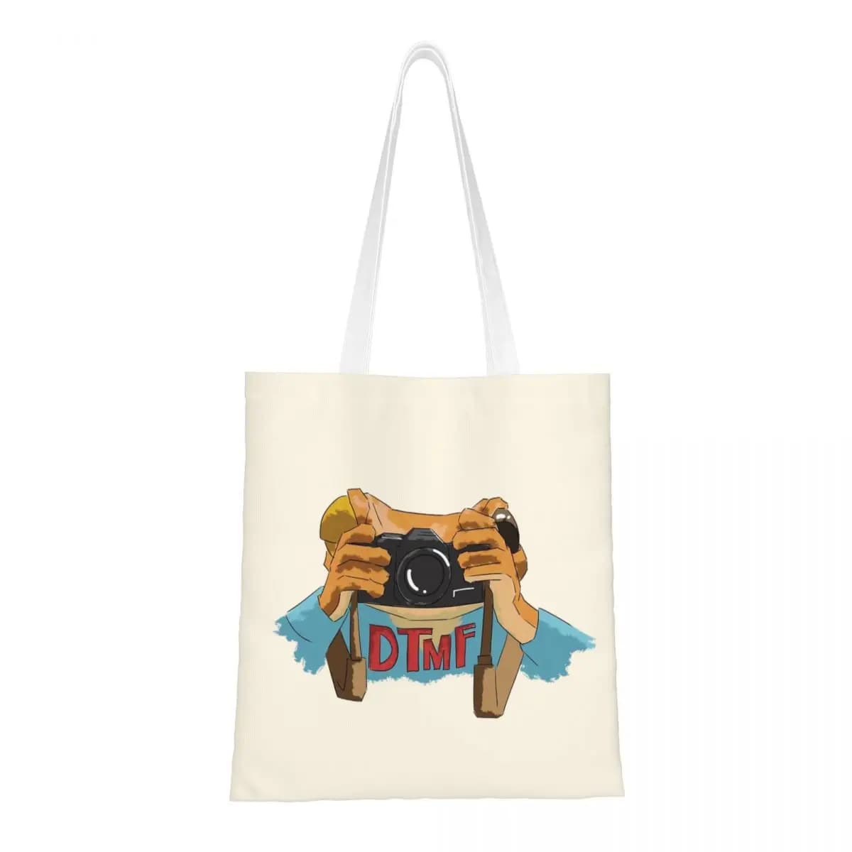 Rana di Bad Bunny Fan Art Tote Bag Borsa da donna Borsa a tracolla pieghevole per studenti Borsa per la spesa riutilizzabile