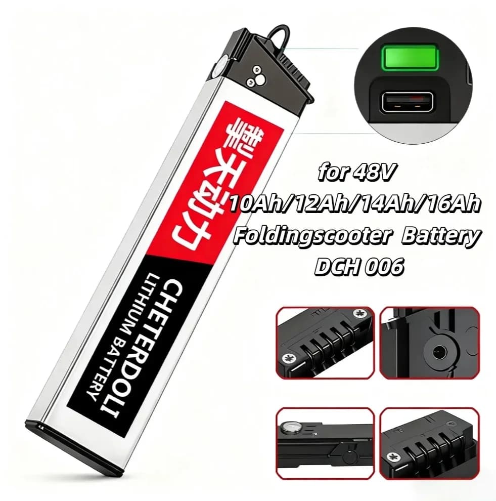 Batteria per monopattino pieghevole DCH 006 – Ricambio ricaricabile 48V 10Ah-16Ah, prestazioni stabili per LO26/20LVXD30/XP2.0